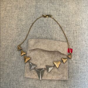 MADEWELL Mixed Metal Triangle Statement Necklace
